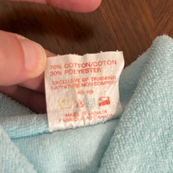 Vintage Eaton’s Blue Bunny Infant One-Piece Sleeper Terry 80s Made in Canada - Picture 4 of 5